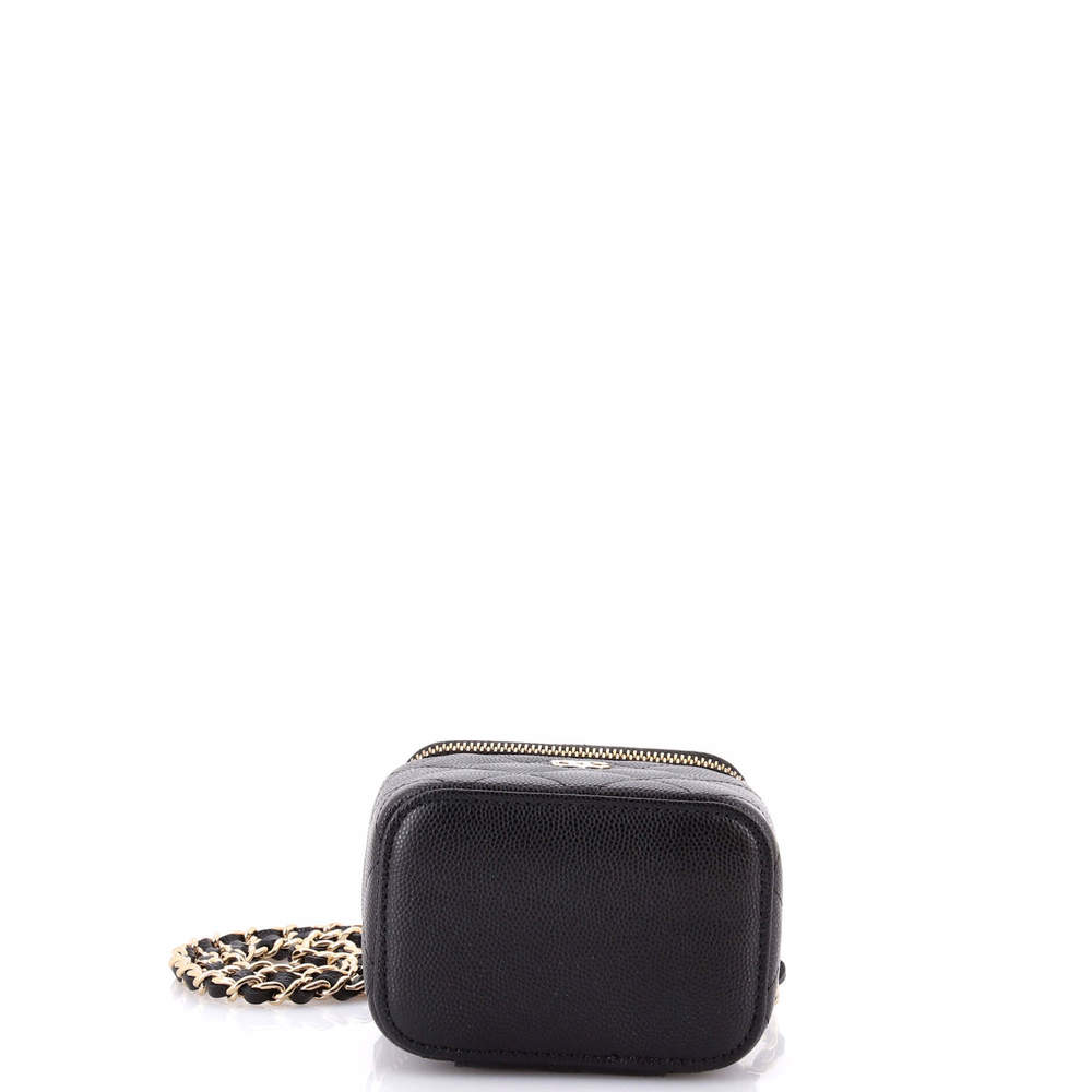 Chanel Mini Classic Vanity Case with Chain Quilted Caviar - Picture 4 of 5